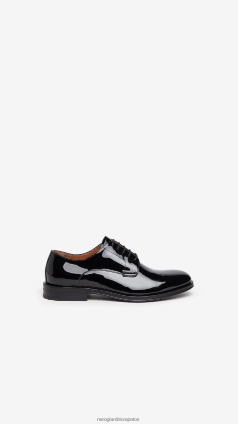 calzado hombres NeroGiardini ZP6Z6P358 arte. i302911ue zapatos con cordones de charol Nerón