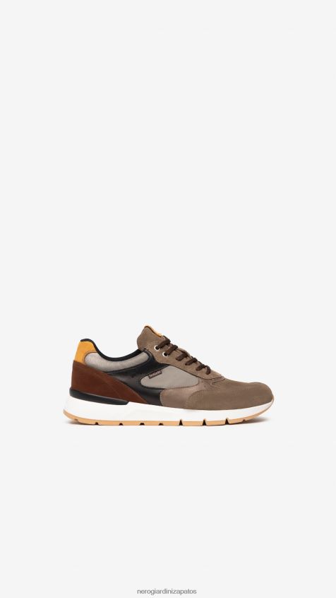 calzado hombres NeroGiardini ZP6Z6P329 arte. i202512u Deportivas de ante, piel y lona. fango