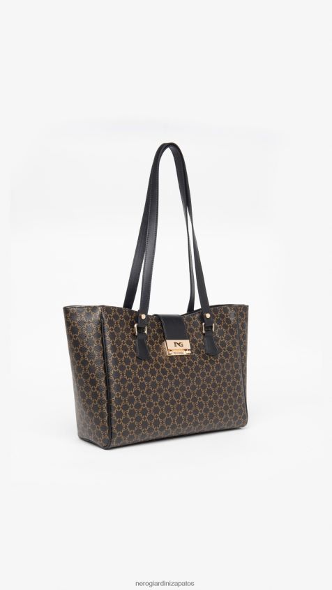 accesorio mujer NeroGiardini ZP6Z6P305 arte. bolso shopper material técnico i343574d prueba de moro