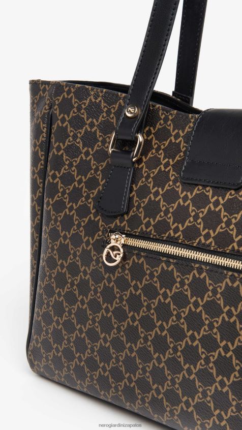 accesorio mujer NeroGiardini ZP6Z6P305 arte. bolso shopper material técnico i343574d prueba de moro