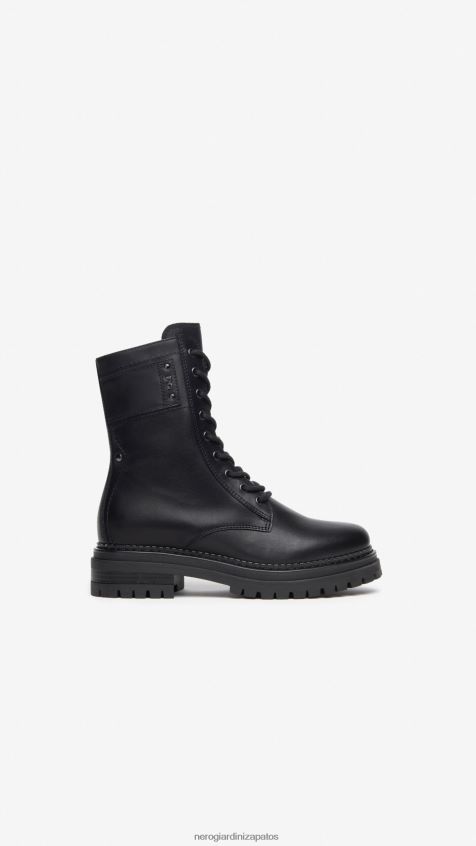 calzado mujer NeroGiardini ZP6Z6P107 arte. botas militares de cuero i308953d Nerón