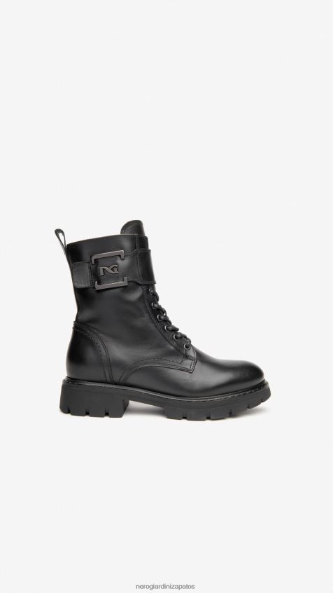 calzado mujer NeroGiardini ZP6Z6P108 arte. botas militares de cuero i117652d Nerón