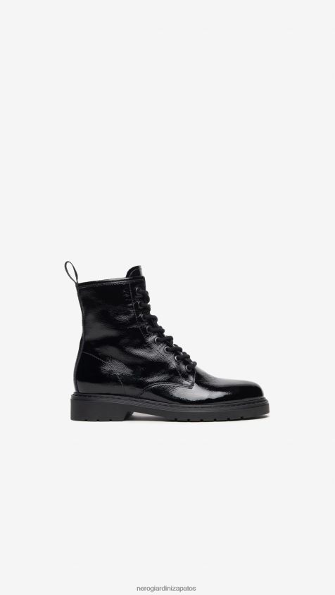 calzado mujer NeroGiardini ZP6Z6P121 arte. botas militares de charol i309180d Nerón