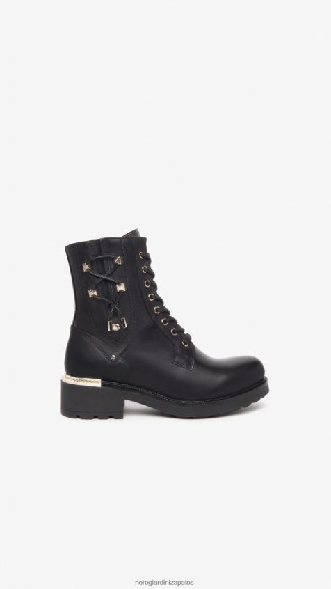 calzado mujer NeroGiardini ZP6Z6P112 arte. botas militares de cuero i308994d Nerón