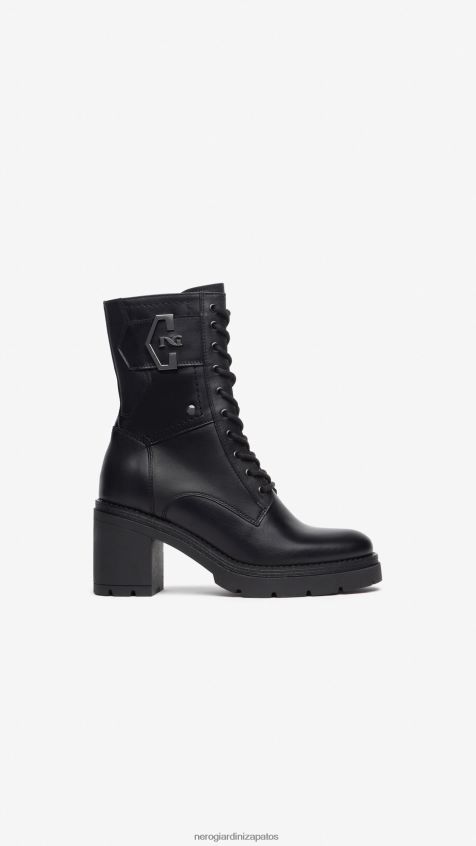calzado mujer NeroGiardini ZP6Z6P113 arte. botas militares de cuero i309161d Nerón