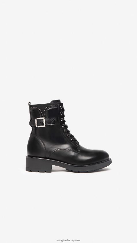 calzado mujer NeroGiardini ZP6Z6P114 arte. botas militares de cuero i205801d Nerón