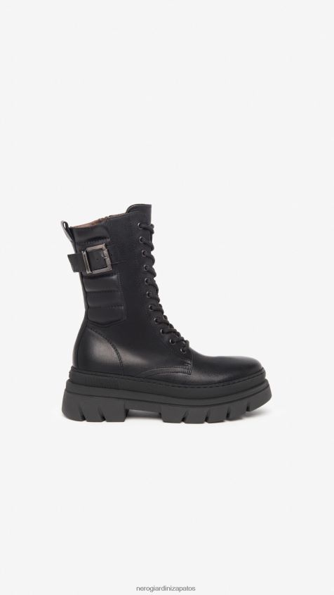 calzado mujer NeroGiardini ZP6Z6P118 arte. botas militares de cuero i309101d Nerón