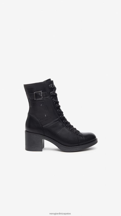 calzado mujer NeroGiardini ZP6Z6P124 arte. botas militares de cuero i309080d Nerón