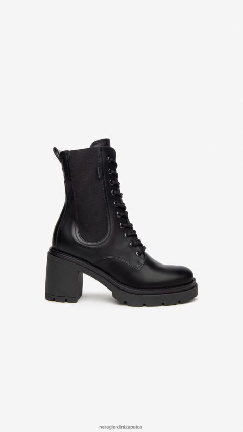 calzado mujer NeroGiardini ZP6Z6P125 arte. botas militares de cuero i309164d Nerón