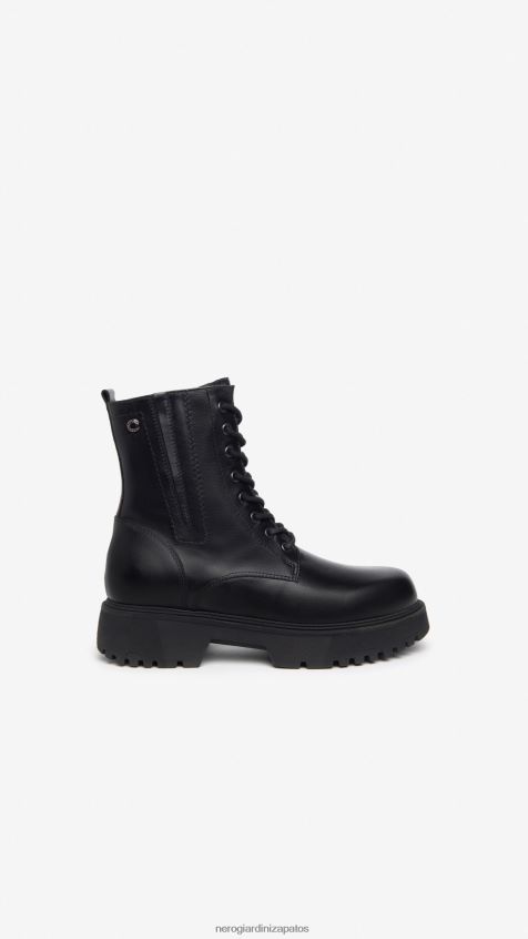 calzado mujer NeroGiardini ZP6Z6P126 arte. botas militares de cuero i309113d Nerón