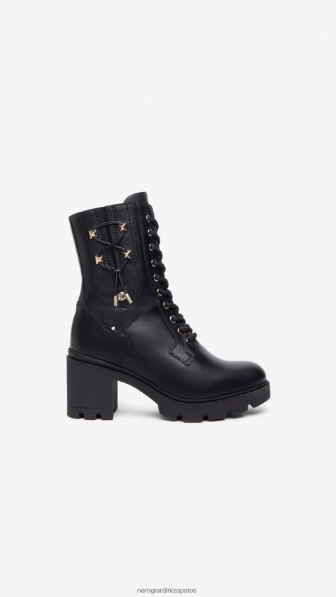 calzado mujer NeroGiardini ZP6Z6P129 arte. botas militares de cuero i309021d Nerón