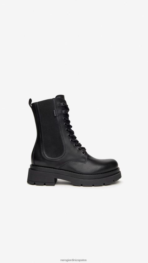 calzado mujer NeroGiardini ZP6Z6P132 arte. botas militares de cuero i309154d Nerón