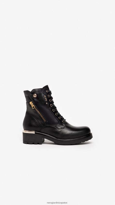 calzado mujer NeroGiardini ZP6Z6P133 arte. botas militares de cuero i205850d Nerón