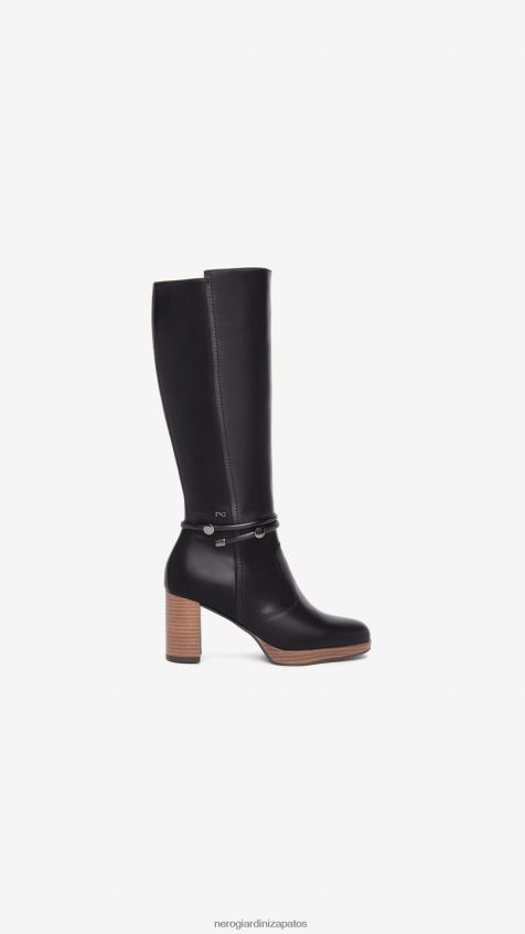 calzado mujer NeroGiardini ZP6Z6P243 arte. botas de cuero i308880d Nerón