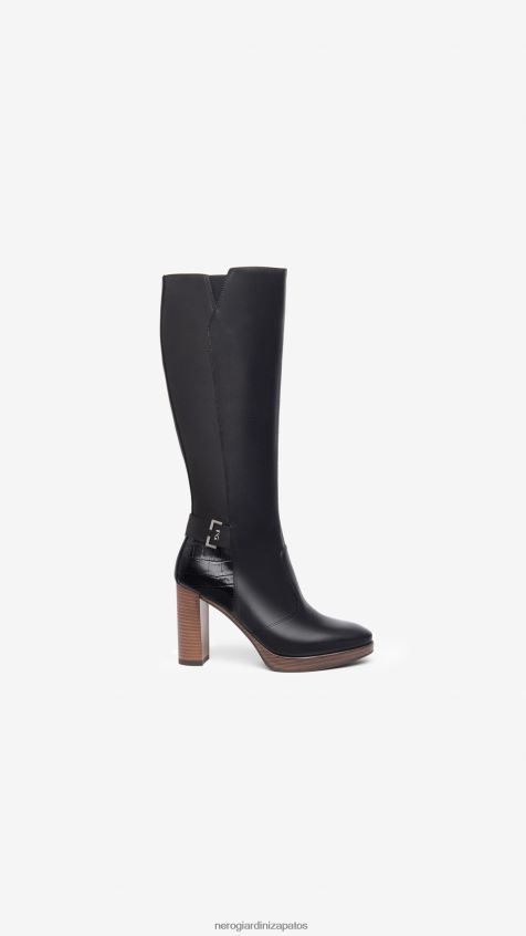 calzado mujer NeroGiardini ZP6Z6P246 arte. botas de cuero i308920d Nerón