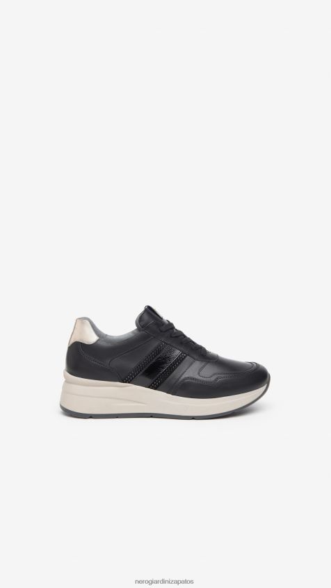 calzado mujer NeroGiardini ZP6Z6P33 arte. Zapatillas i308375d de piel y ante. Nerón