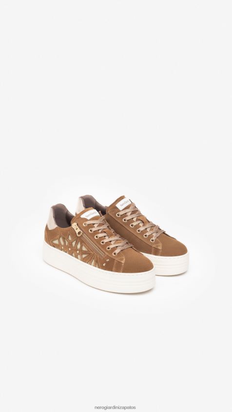 calzado mujer NeroGiardini ZP6Z6P16 arte. Zapatillas i308411d de piel y ante. malta