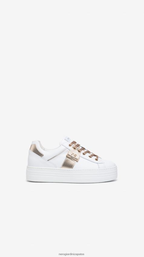 calzado mujer NeroGiardini ZP6Z6P27 arte. zapatillas i308413d de piel blanco