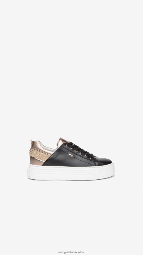 calzado mujer NeroGiardini ZP6Z6P32 arte. Zapatillas i117001d de piel y ante Nerón