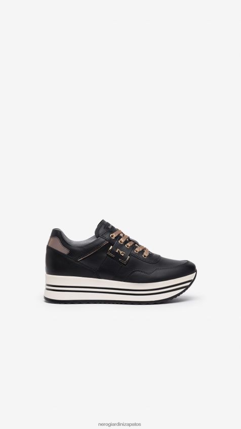 calzado mujer NeroGiardini ZP6Z6P4 arte. zapatillas i308380d de piel Nerón