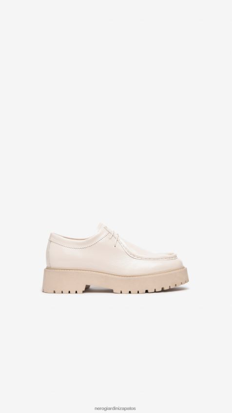calzado mujer NeroGiardini ZP6Z6P71 arte. i308002d zapatos con cordones de charol avena
