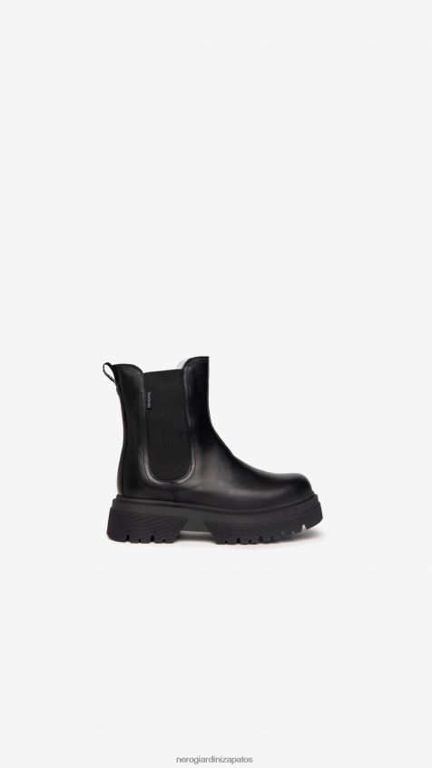 calzado chica NeroGiardini ZP6Z6P483 arte. botas chelsea de cuero i332781f Nerón