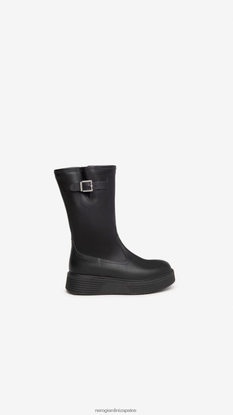 calzado chica NeroGiardini ZP6Z6P484 arte. botas de cuero i332821f Nerón