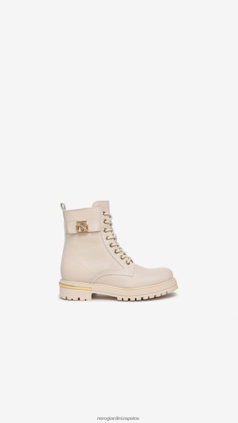 calzado chica NeroGiardini ZP6Z6P486 arte. botas militares de cuero i332790f beige
