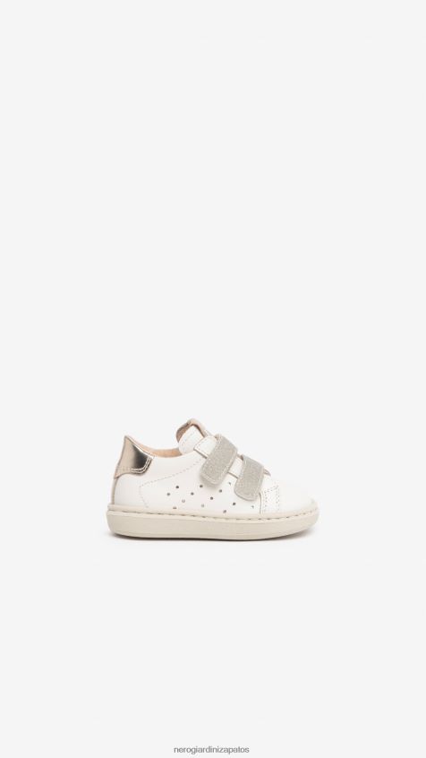 calzado chica NeroGiardini ZP6Z6P400 arte. Zapatillas i322532f junior de piel y lona oso