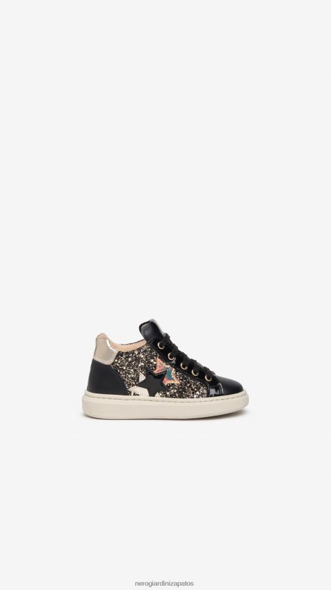 calzado chica NeroGiardini ZP6Z6P412 arte. Zapatillas i327530f junior de lona y piel Nerón