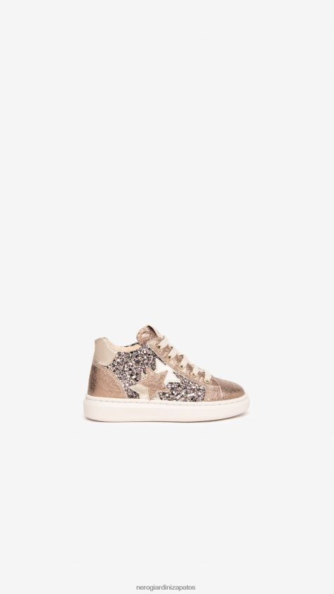 calzado chica NeroGiardini ZP6Z6P413 arte. Zapatillas i327531f junior de piel y lona bizcocho