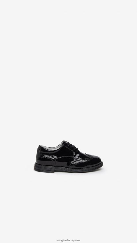 calzado chica NeroGiardini ZP6Z6P424 arte. i327544f zapatos junior de tejido técnico con cordones Nerón