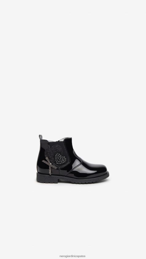 calzado chica NeroGiardini ZP6Z6P438 arte. Botas chelsea junior de tejido técnico i327571f Nerón